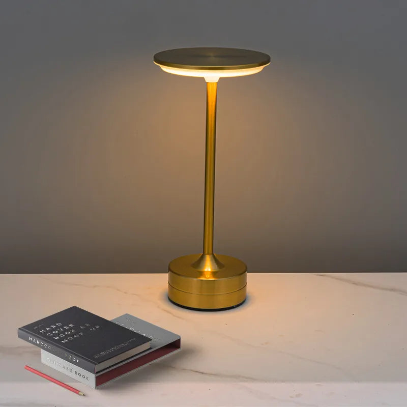 LED Touch Metal Table Lamp Hotel Restaurant Charging Lamps Decorative Retro Industrial Style Lighting for Home Office